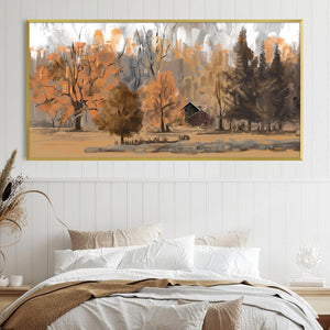 Among the Maples Canvas Art Clock Canvas