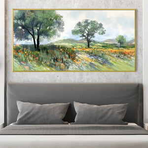 Among the Spring Hills Canvas Art Clock Canvas
