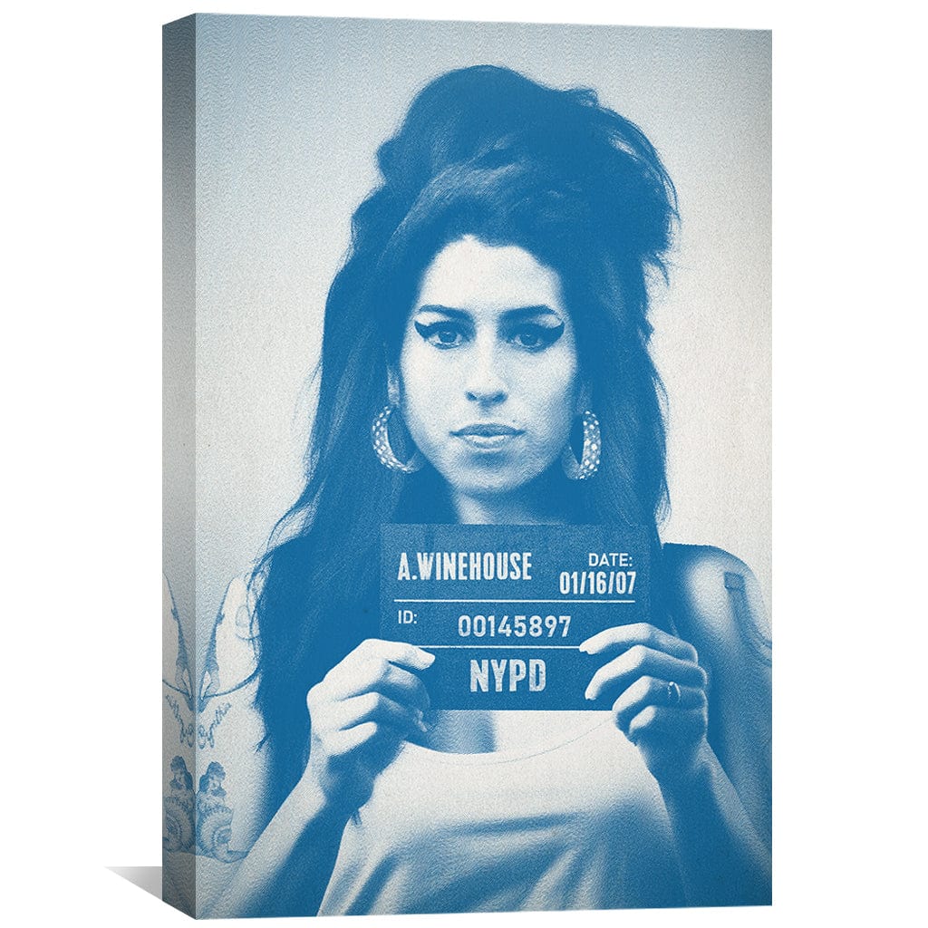 Amy Mugshot Blue Canvas – ClockCanvas