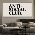 Anti-Social Club Canvas Art Clock Canvas