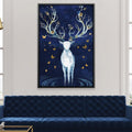 Antlers and Butterflies Canvas Art Clock Canvas