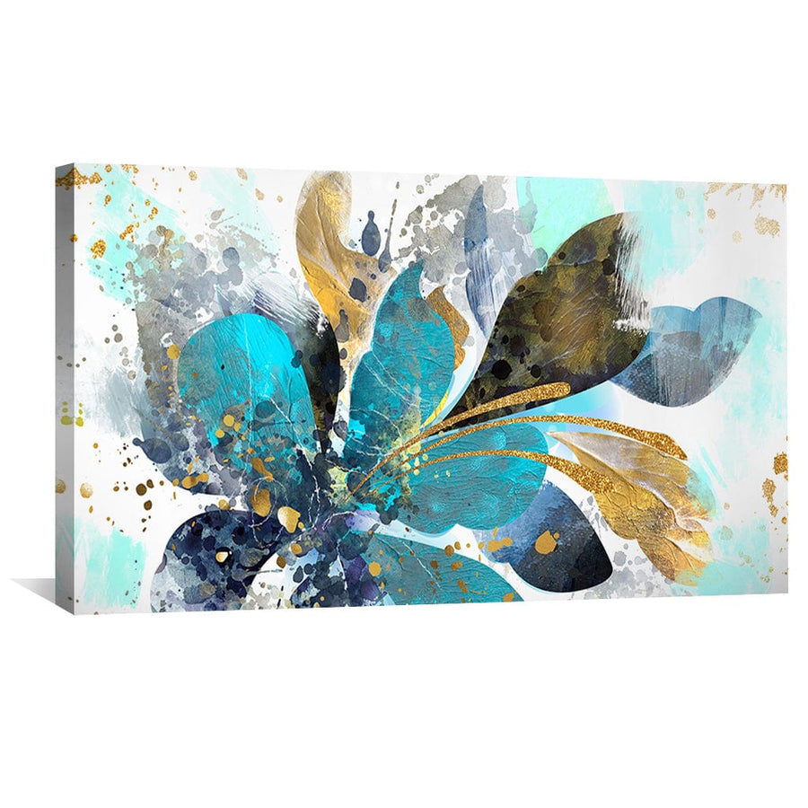 Aqua Lustered Canopy Canvas Art Clock Canvas