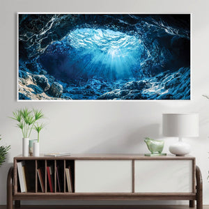 Aquatic Cavern Canvas Art Clock Canvas