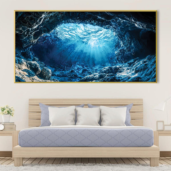 Aquatic Cavern Canvas Art Clock Canvas