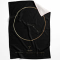 Aries Traits Gold Blanket Blanket 75 x 100cm Clock Canvas