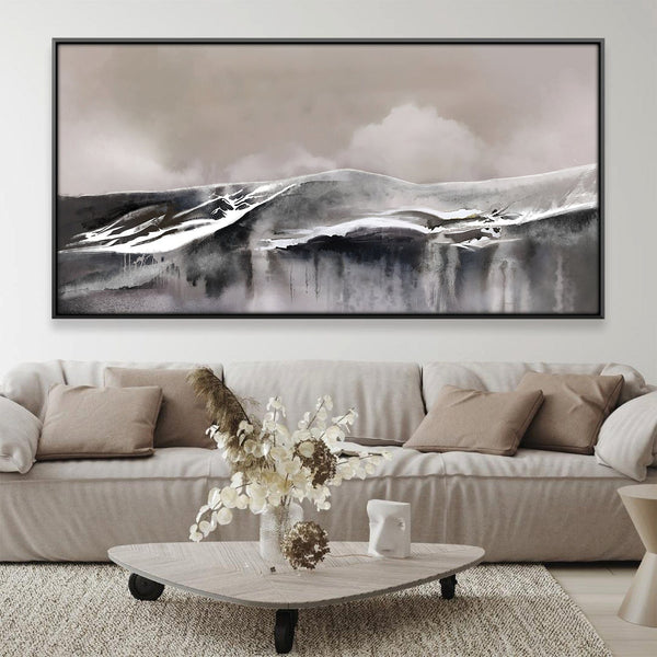 Ashen Horizon Canvas Art 20 x 10in / Canvas Clock Canvas