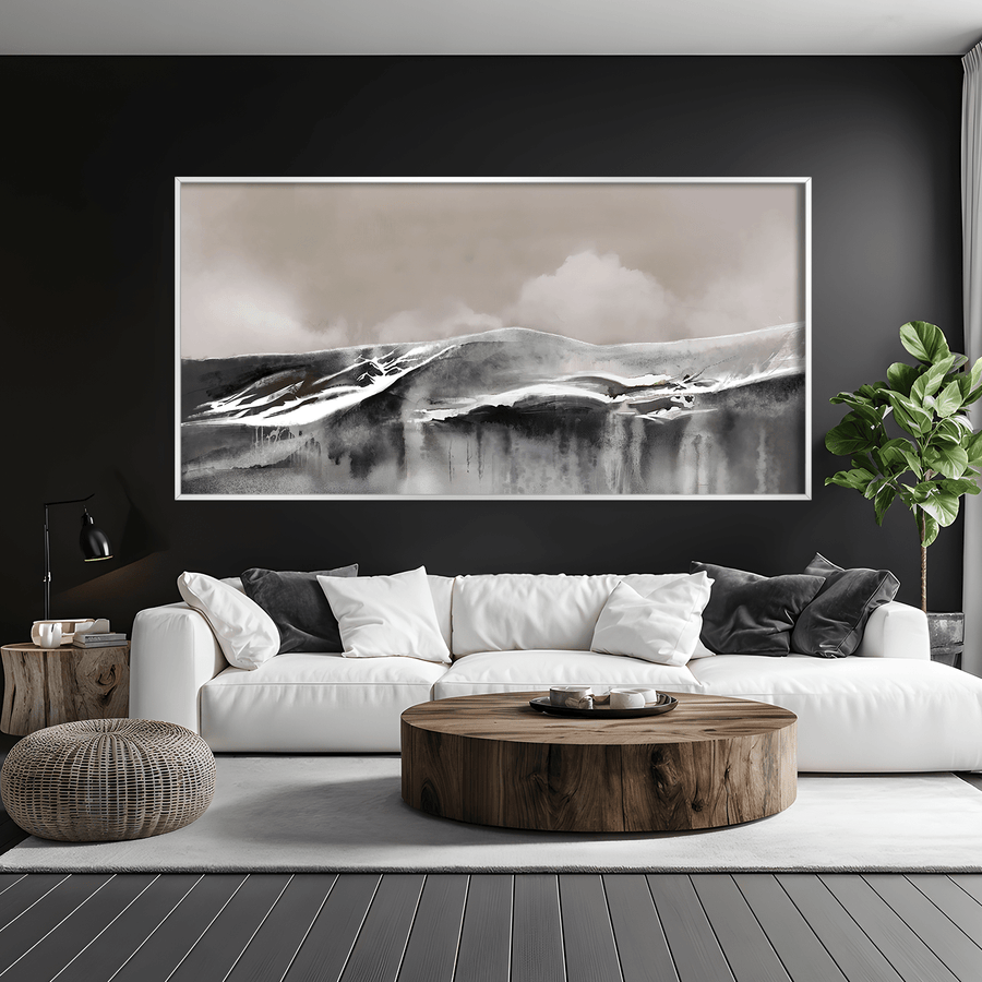 Ashen Horizon Canvas Art Clock Canvas