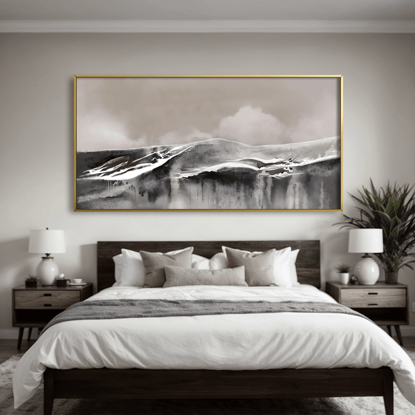 Ashen Horizon Canvas Art Clock Canvas