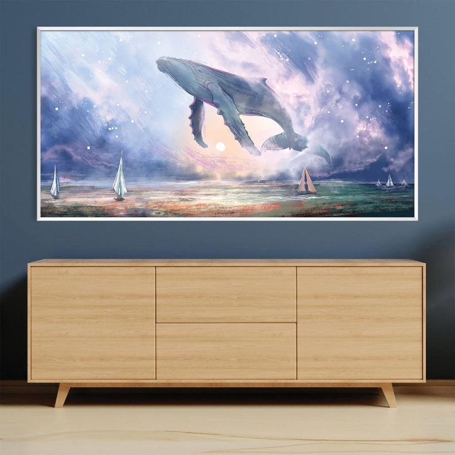 Astral Whale Canvas Art Clock Canvas