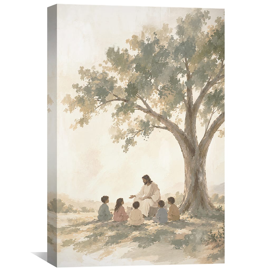 At the Teacher’s Feet Canvas Art Clock Canvas