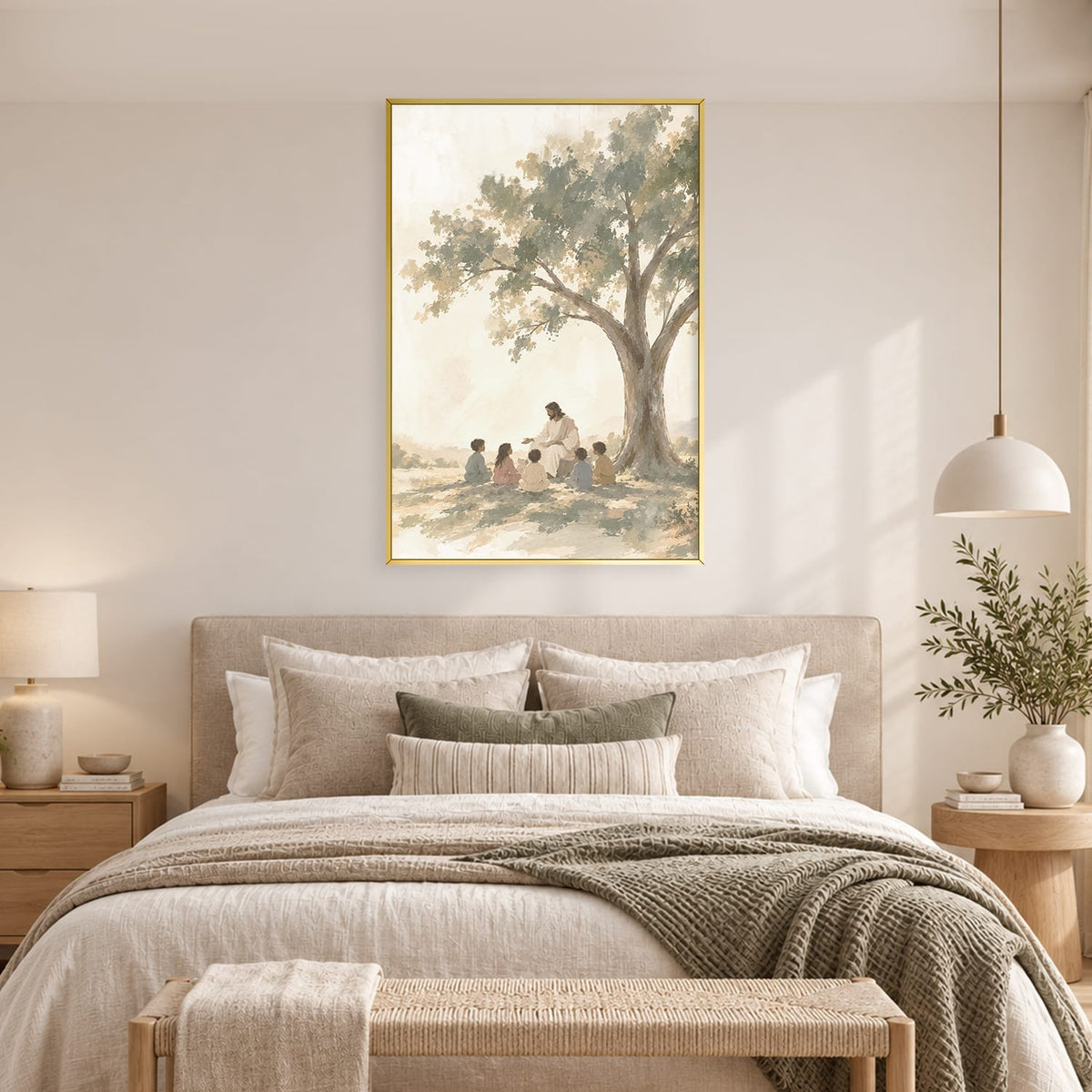 At the Teacher’s Feet Canvas Art Clock Canvas