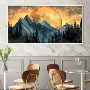 Auric Peaks Canvas Art Clock Canvas