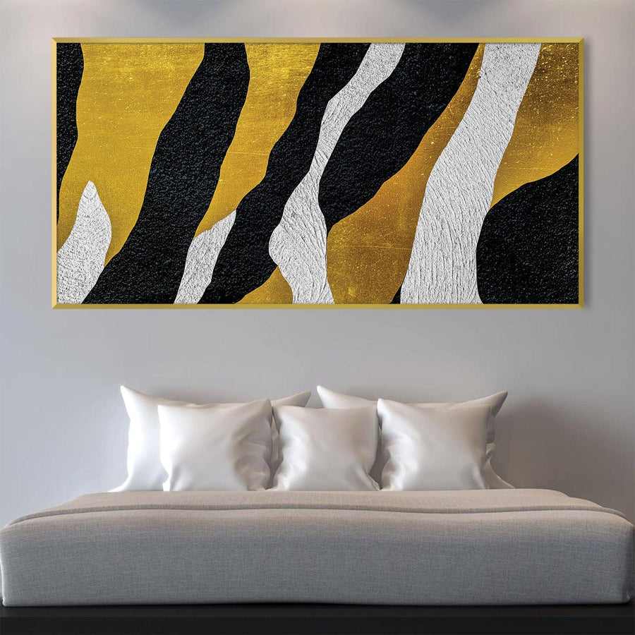 Auric Waves Canvas Art Clock Canvas