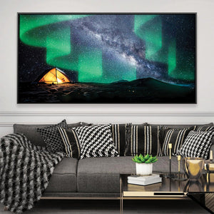 Aurora Camp Canvas Art 20 x 10in / Canvas Clock Canvas