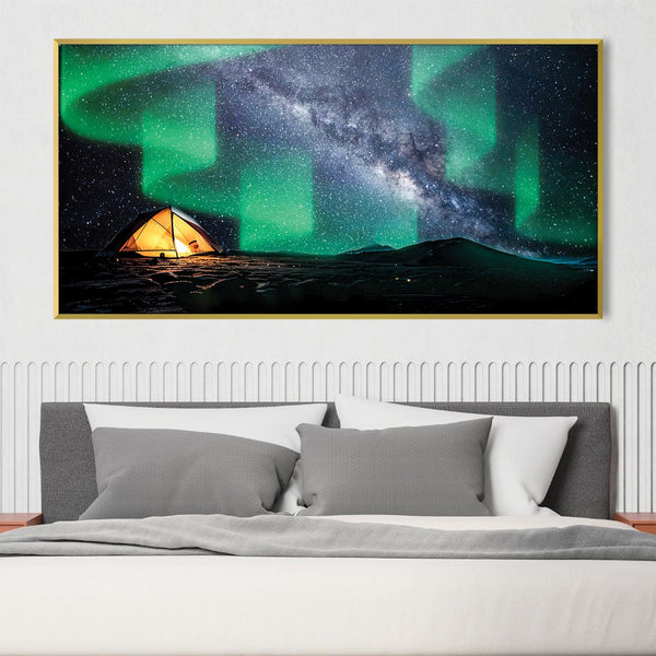 Aurora Camp Canvas Art Clock Canvas