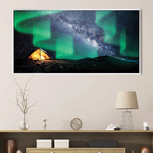 Aurora Camp Canvas Art Clock Canvas