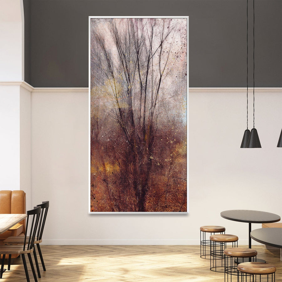 Autumn Abstract Canvas Art Clock Canvas