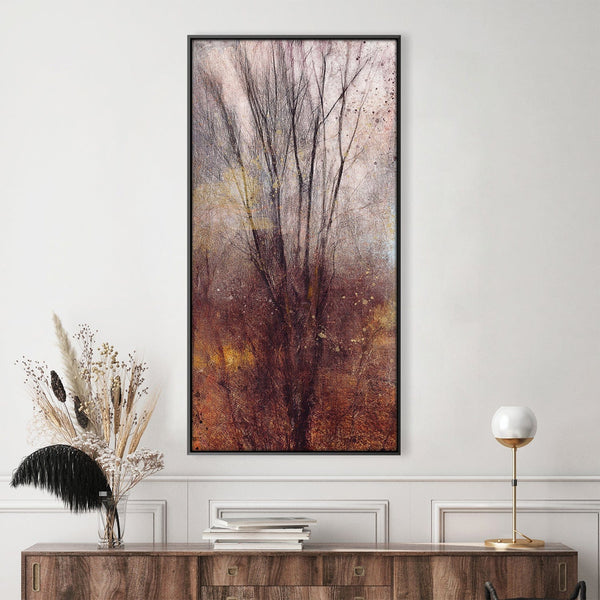 Autumn Abstract Canvas Art Clock Canvas