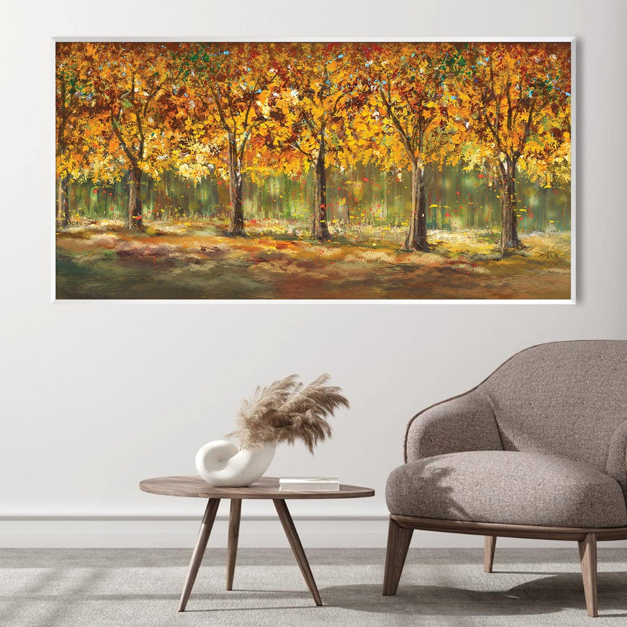 Autumn Grove Canvas Art Clock Canvas