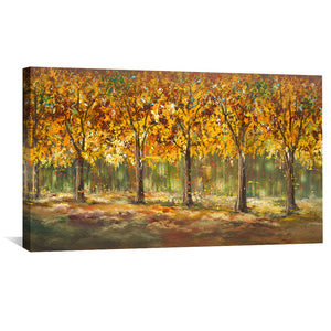 Autumn Grove Canvas Art Clock Canvas