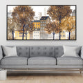Autumn in the Square Canvas Art 20 x 10in / Canvas Clock Canvas
