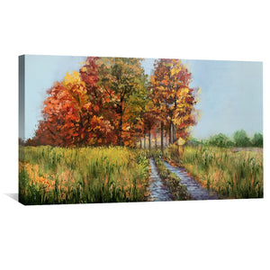 Autumn Pathway Canvas Art Clock Canvas