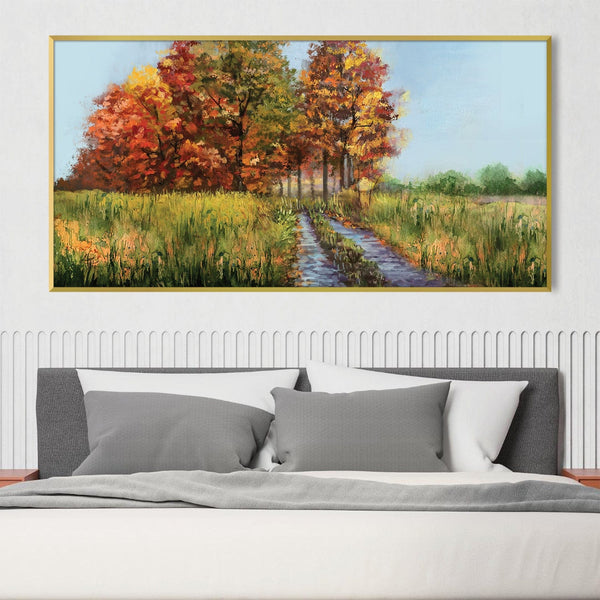 Autumn Pathway Canvas Art Clock Canvas