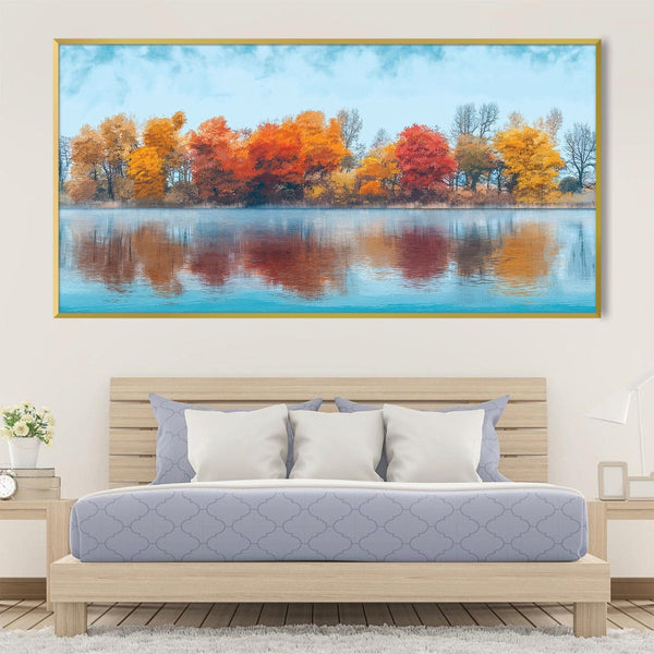 Autumn's Mirror Canvas Art Clock Canvas