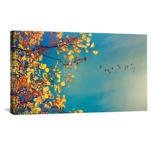 Autumn Sky Canvas Art Clock Canvas