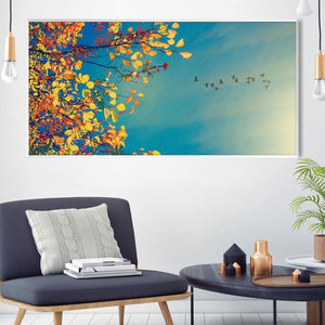 Autumn Sky Canvas Art Clock Canvas