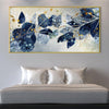 Azure Bloom Canvas Art Clock Canvas