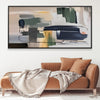 Azure Cascade Canvas Art 50 x 25cm / Rolled Prints Clock Canvas