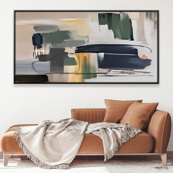 Azure Cascade Canvas Art 50 x 25cm / Rolled Prints Clock Canvas
