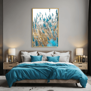 Azure Meadow Canvas Art Clock Canvas