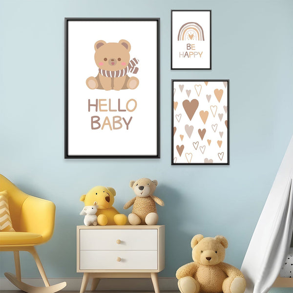 Baby Bliss Canvas Art Set of 3 / 12 x 18in / Canvas Clock Canvas