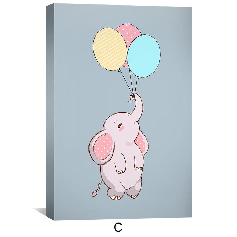 Balloon Buddies Canvas Art C / 12 x 18in / Canvas Clock Canvas