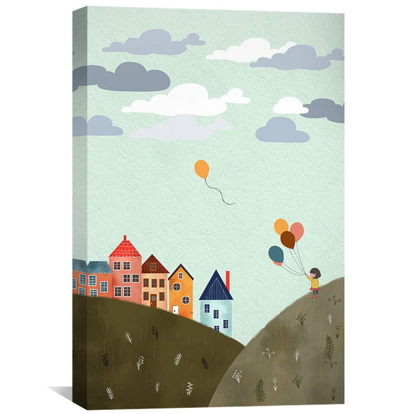 Balloons & Daydreams Canvas Art Clock Canvas