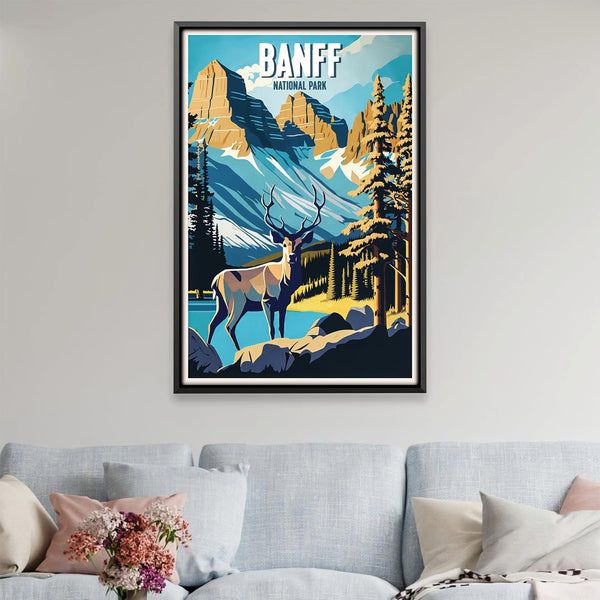 Banff National Park Canvas Art Clock Canvas