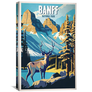 Banff National Park Canvas Art Clock Canvas