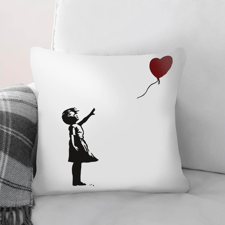 Banksy Balloon Heart Girl Dream Home Bundle Bundle 2 Cushions & 1 Blanket Clock Canvas