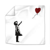 Banksy Balloon Heart Girl Easy Build Frame Art Fabric Print Only / 24 x 24in Clock Canvas