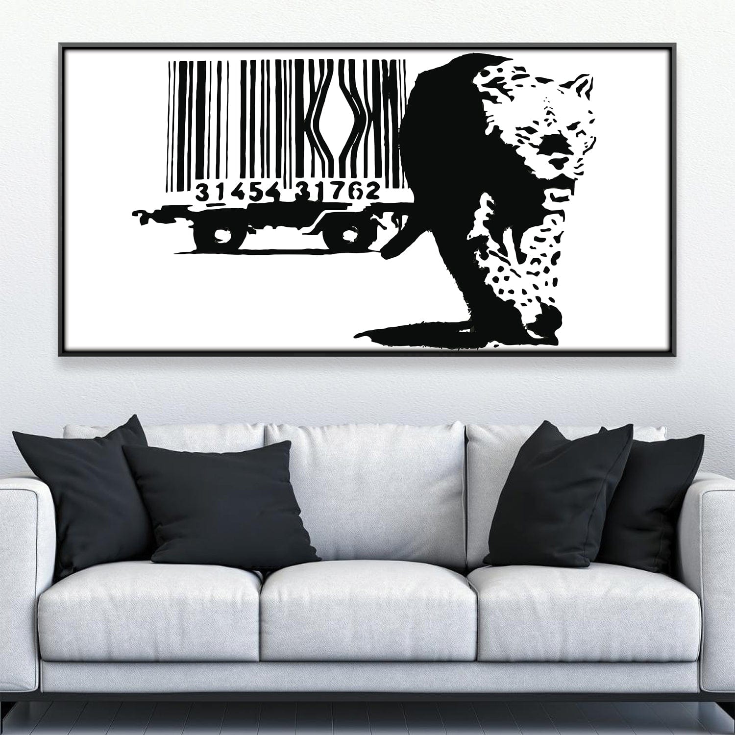 Banksy Barcode Leopard Canvas product thumbnail