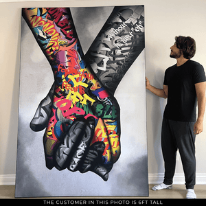 Banksy Cheetah Easy Build Frame Art Clock Canvas