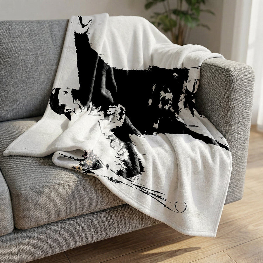 Banksy Flower Thrower Blanket Blanket Clock Canvas