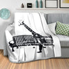 Banksy Giraffe on a Bench Blanket Blanket Clock Canvas