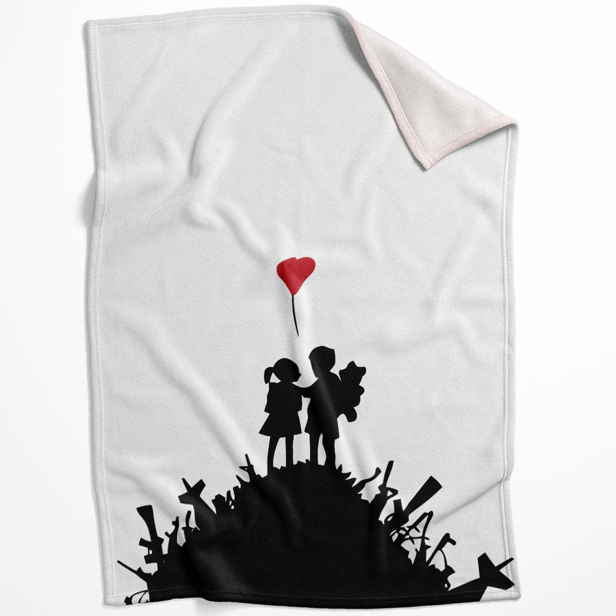 Banksy Kids On Gun Hill Blanket Blanket 75 x 100cm Clock Canvas