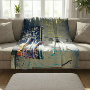 Banksy Life is Short Blanket Blanket Clock Canvas