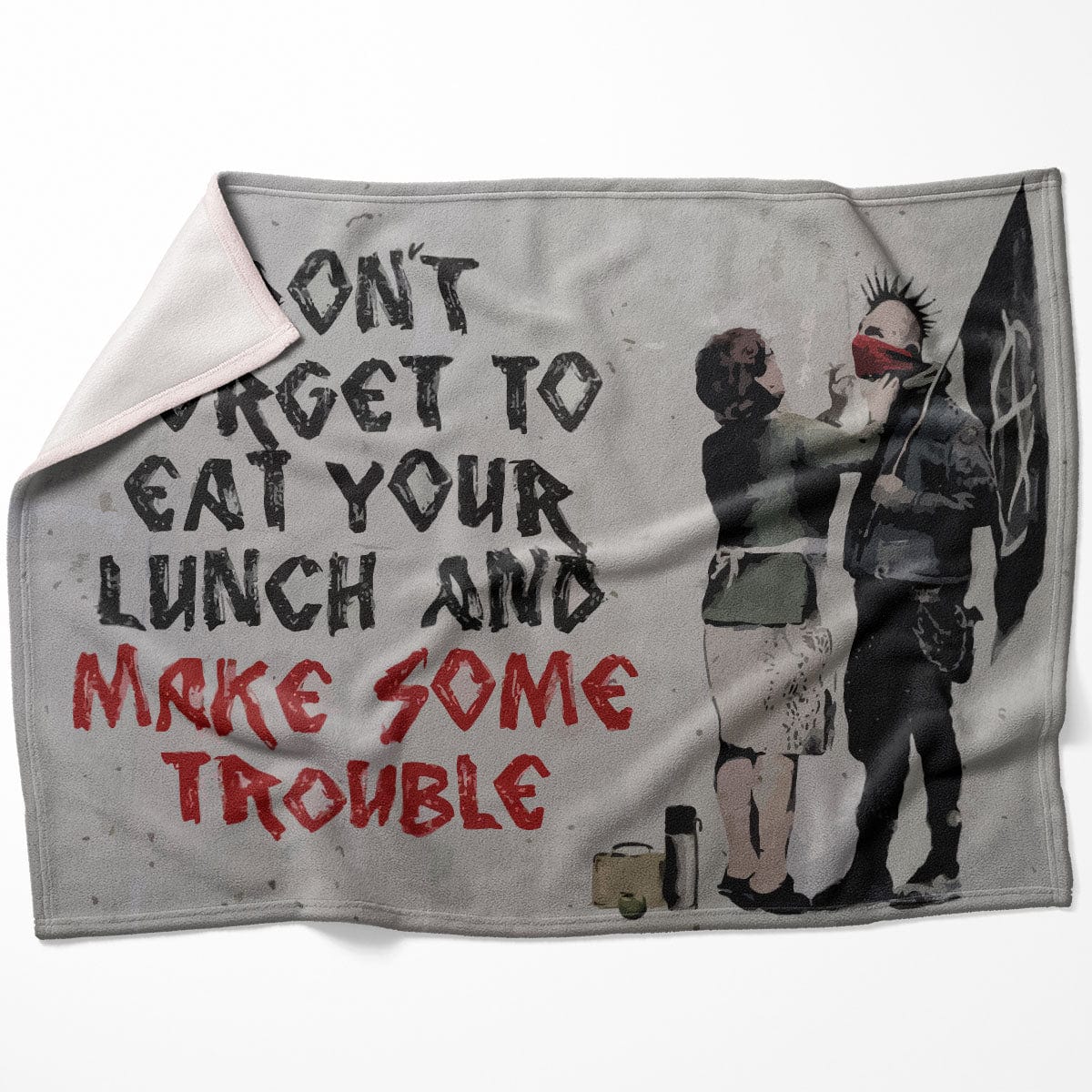 Banksy Make Some Trouble Blanket product thumbnail