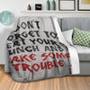 Banksy Make Some Trouble Blanket Blanket Clock Canvas