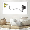 Banksy Monkey Banana Bomb Canvas Art Clock Canvas